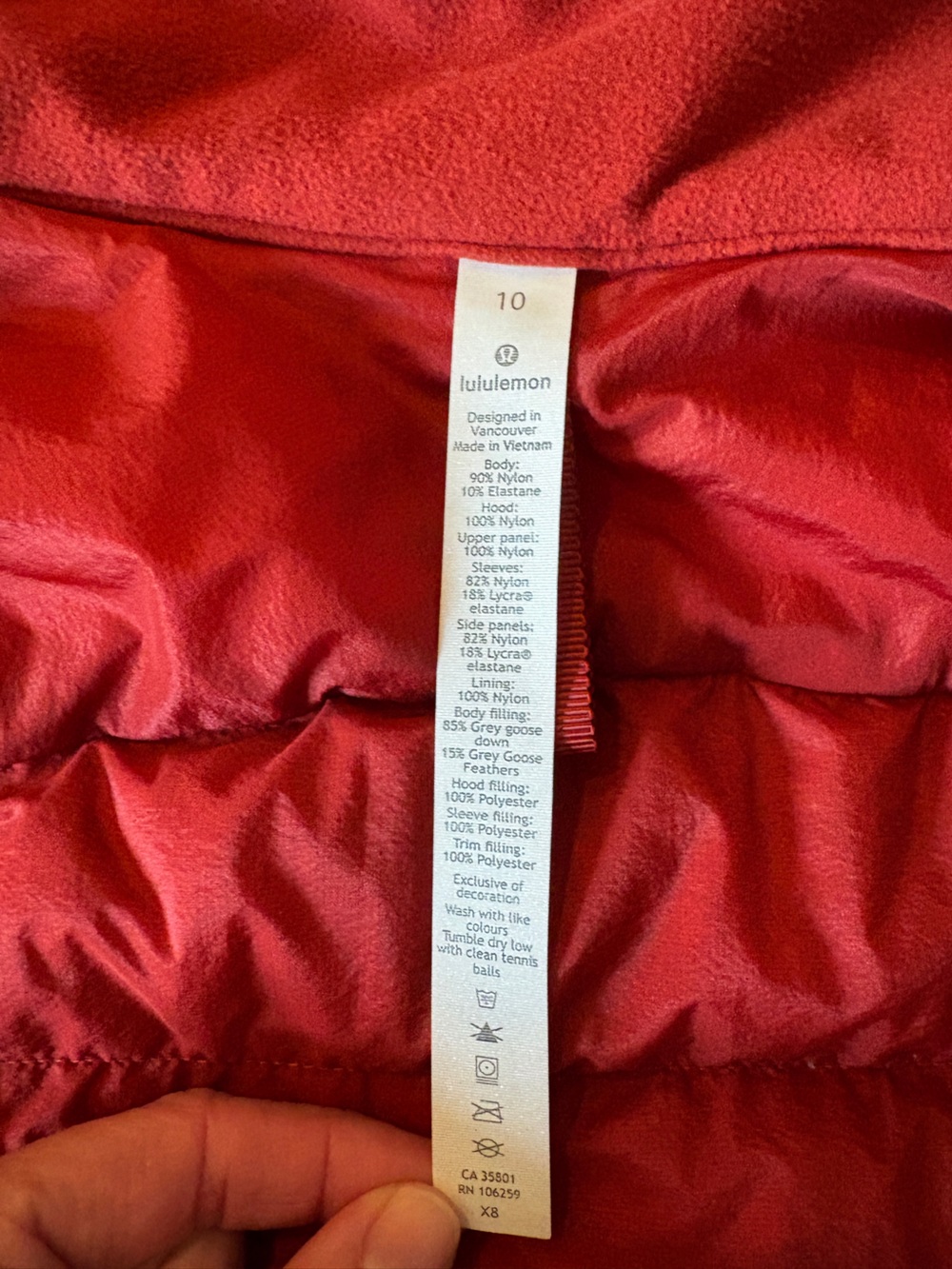 Women's Hooded Quilted Jacket - Burnt Orange - Picture 4 of 5